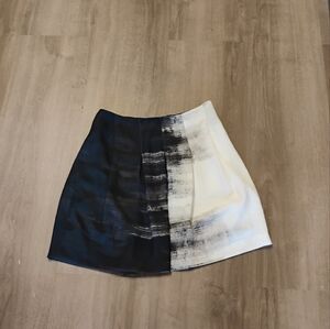 Vince Brushstroke Ombre Pleated Mini Skirt Sz 0